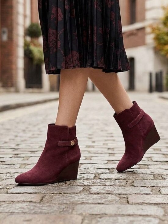 Aquatalia Shoes - NEW Aquatalia Julianna Suede Wedge Booties